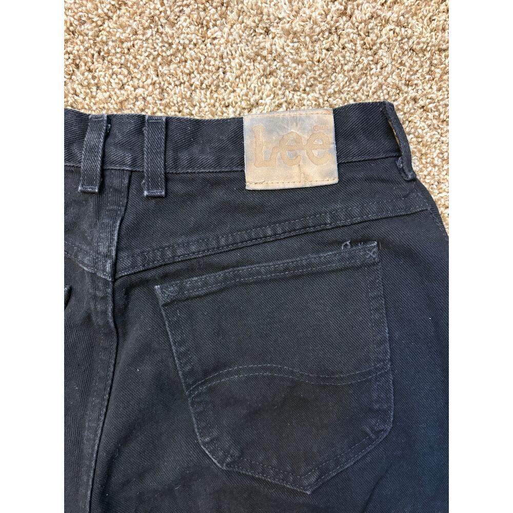 Vintage Lee High Waisted Black Tapered Leg Jeans Womens Size 12 M